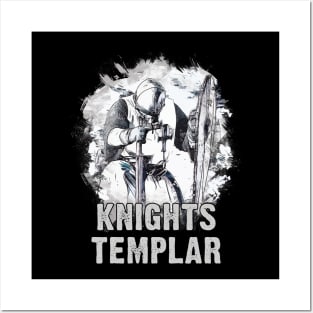 Knights Templar Crusader Christian Warrior Epic Honor Valor Abstract Art Posters and Art